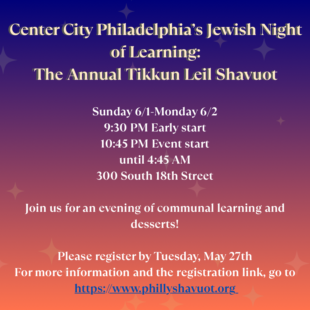 Shavuot registration infographic