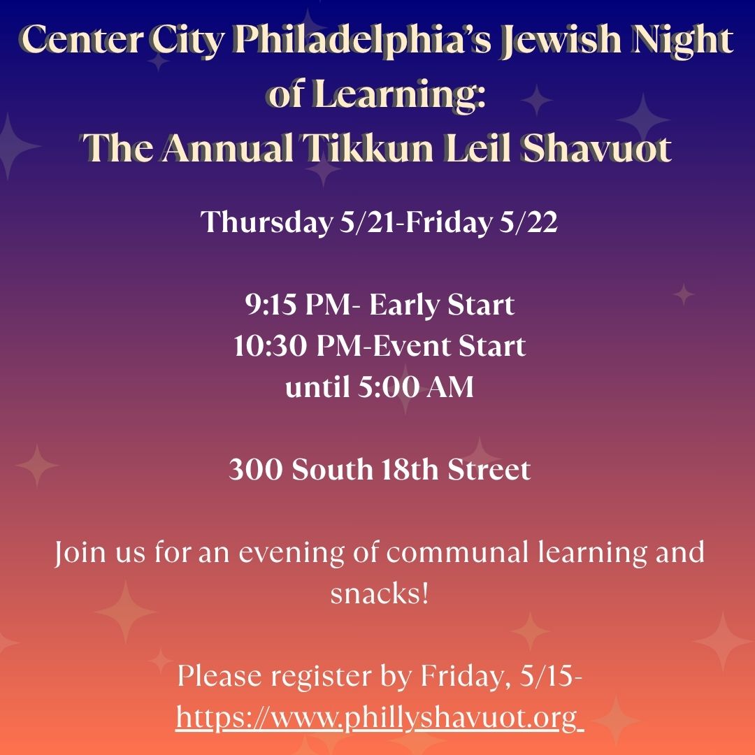 Shavuot registration infographic